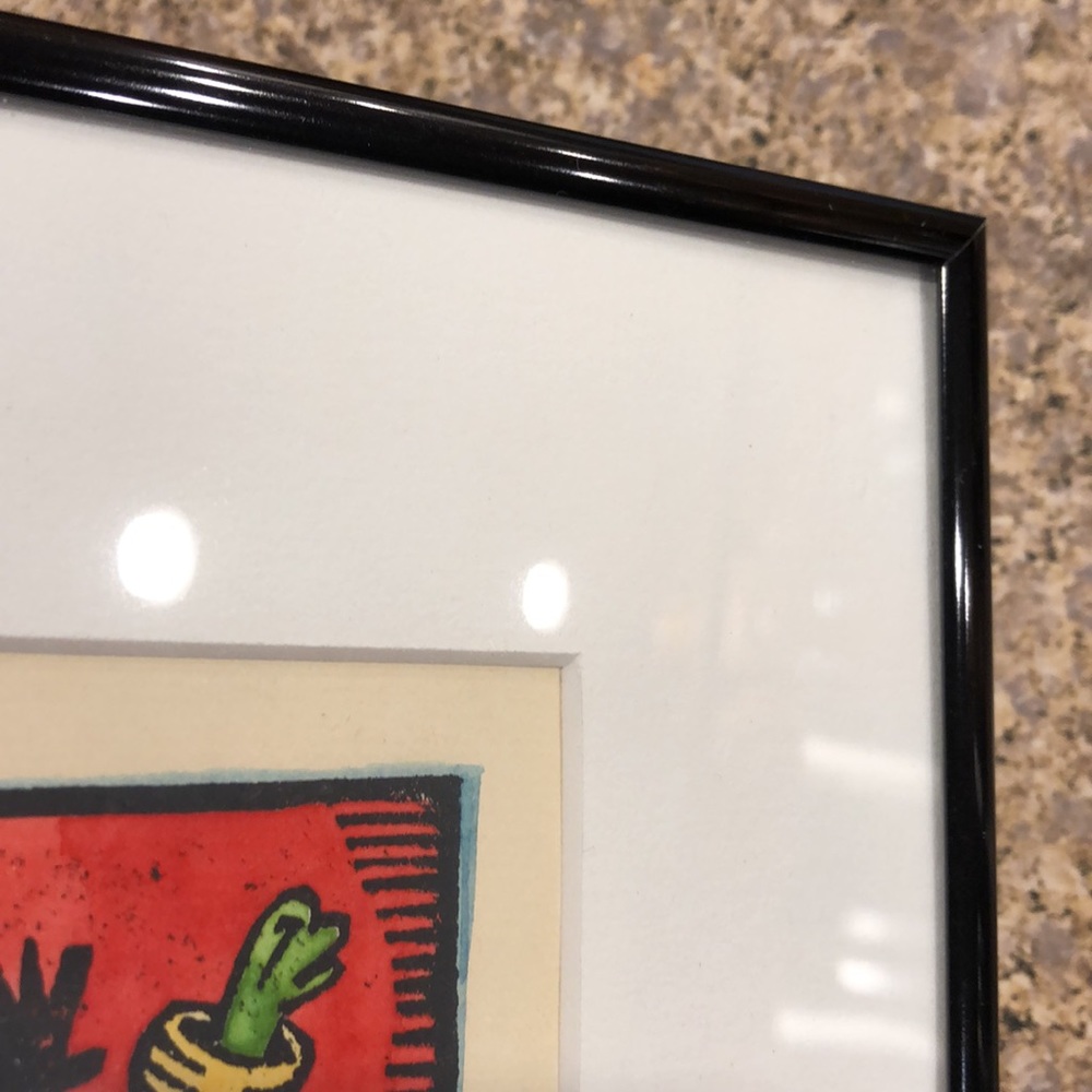 Marvin L. Hill Printmaker Framed and Matted Signed by Artist, 1/1 Whoops! - Picture 7 of 17